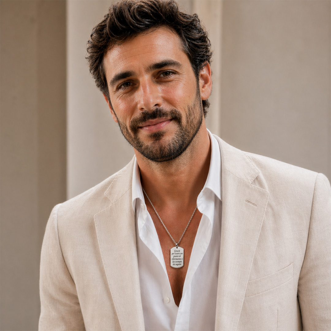 Collana Padrino Battesimo Personalizzata Indossata