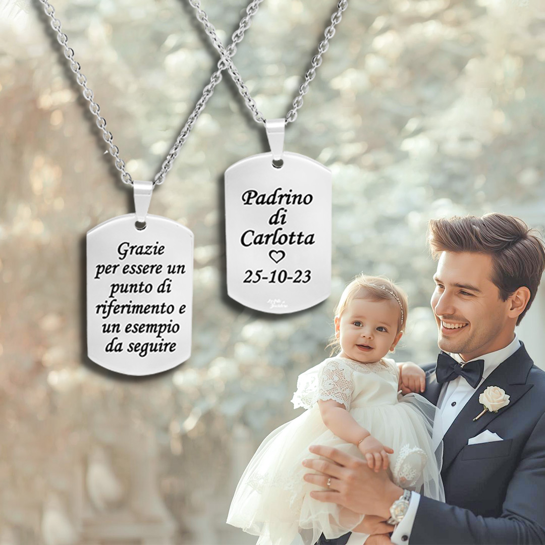Bracciale Charm Per Madrina – Regalo Natale Compleanno In Acciaio Inossidabile Con Sacchetto Regalo