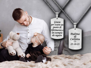Collana Padrino Battesimo con Incisione Personalizzata