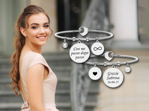 Bracciale Regalo Damigella con Dedica Personalizzata