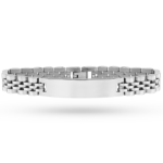 Bracciale uomo jubilee argentato con incisione personalizzata 1 fronte e retro