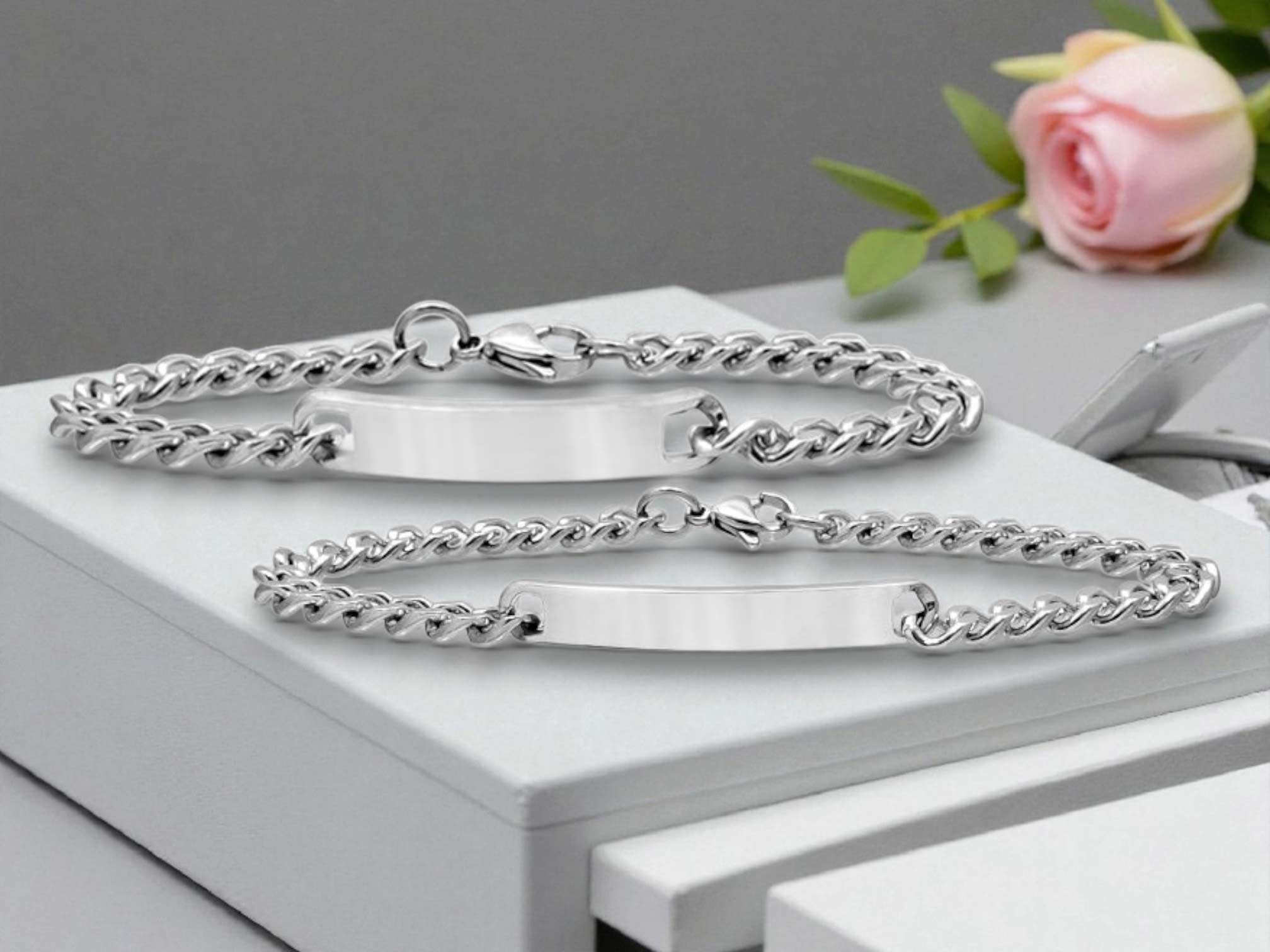 Bracciali Coppia Grumetta con Incisione Personalizzata