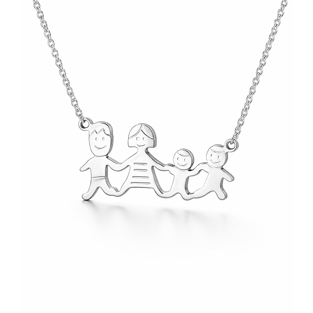 Collana Famiglia Personalizzata con Iniziali 2 bo