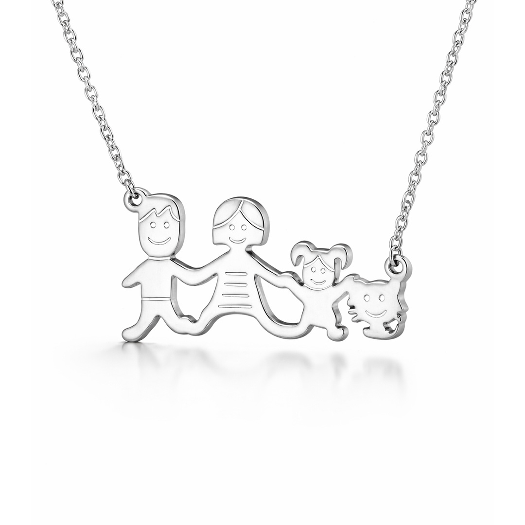 Collana Famiglia Personalizzata con Iniziali ba e g