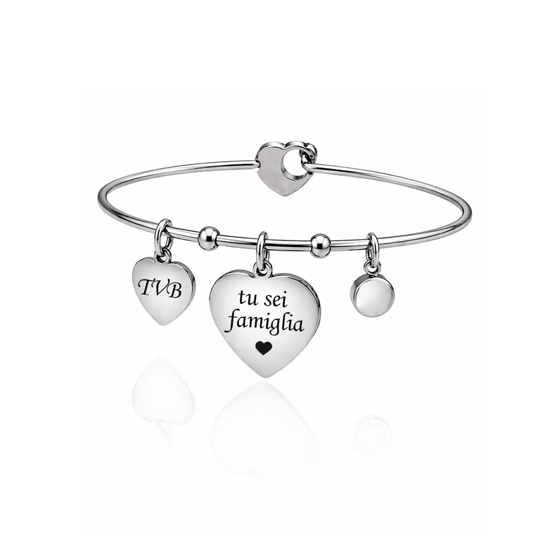 Bracciale Migliore Amica 2 Cuori Personalizzati Retro