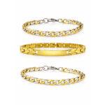 Bracciali per Uomo Set 3 Pezzi Bicolore Personalizzato