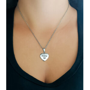 Collana Laurea Donna Personalizzata con Cuore Inciso 1