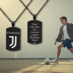 Collana per Tifoso Bianconero Personalizzata con Nome e Dedica