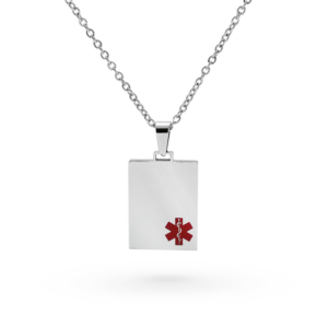 Collana salvavita con piastrina Incisione Personalizzata