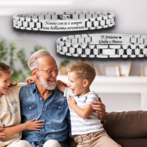 Bracciale Nonno Personalizzato con Dedica e Nomi