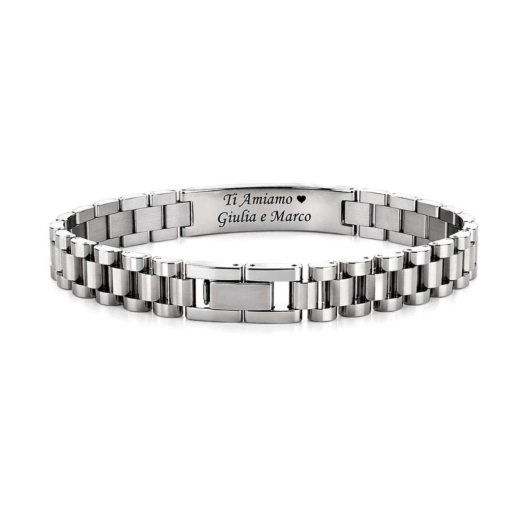 Bracciale Nonno Personalizzato con Incisione Retro Bracciale Nonno Personalizzato con Incisione Retro