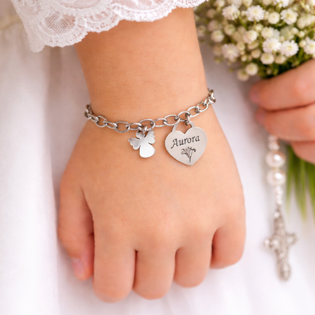 Bracciale Prima Comunione Bambina Personalizzato Particolare Bracciale Prima Comunione Bambina Personalizzato Particolare