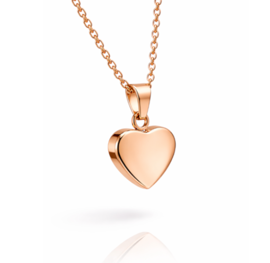 Collana Donna con Cuore Spesso Rosato Incisione Personalizzata