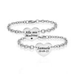 Braccialetto Madrina con Cuore Incisione Personalizzata