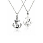 Collana Ancora Con Iniziali Per Uomo e Donna Personalizzata