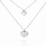 Collana Doppio Cuore per Donna con Incisione Personalizzata