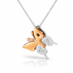 Collana con Farfalla Donna Bicolor Personalizzata