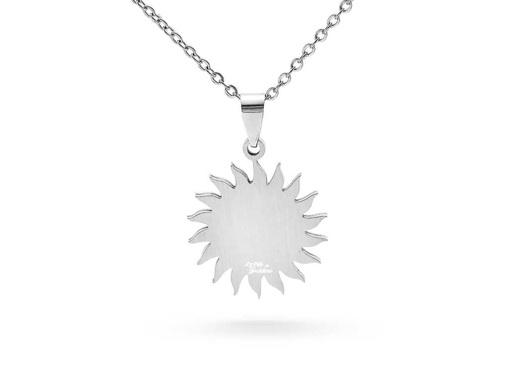Collana con Sole e punti luce 1 incisione personalizzata Collana con Sole e punti luce 1 incisione personalizzata