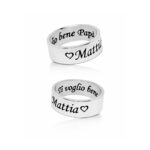 Anello per Papà Fascia 8 Piatto Personalizzato