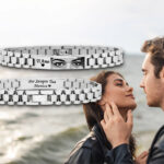 Bracciale Acciaio con Foto Incisa e Dedica Personalizzata