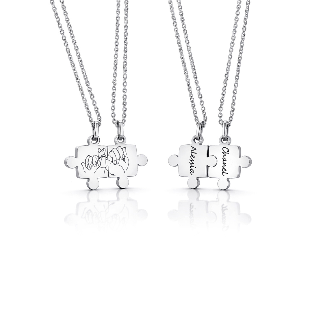 Collana Puzzle Migliori Amiche Personalizzata