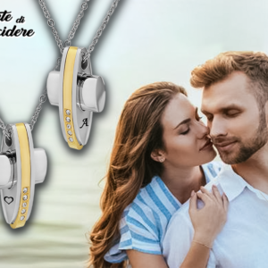 Collana Personalizzata Con Impronta Supcare - Ciondolo Con Foto O Scritta, Acciaio Inox, Regalo Coppia - Foto 9