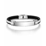Bracciale Bianco Nero in Ecopelle Personalizzato