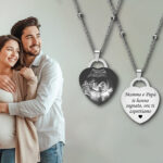 Collana Donna Incinta Ecografia Incisa e Dedica Personalizzata