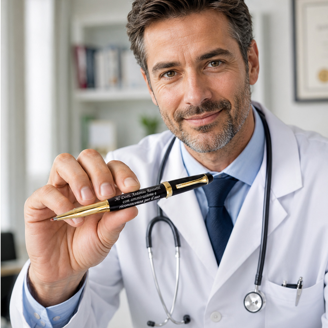 Penna Regalo Medico Roller Personalizzata Indossata