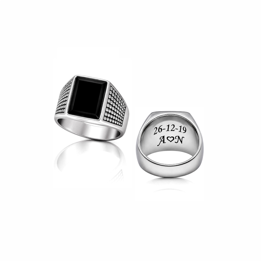 Anello Chevalier Uomo con Pietra Personalizzato