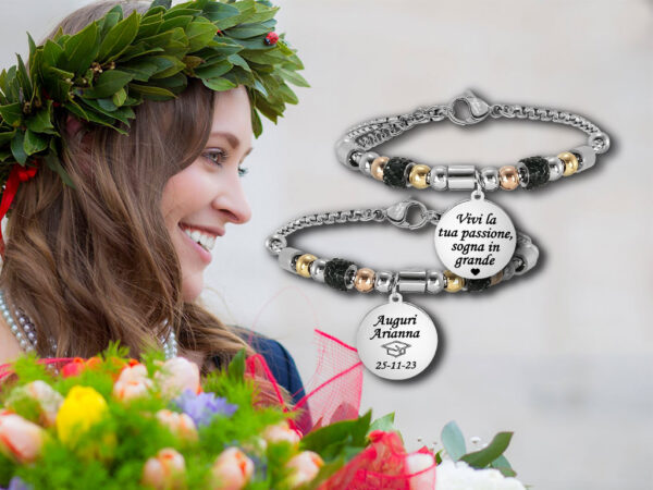 Bracciale Laurea Donna Personalizzato con Incisione