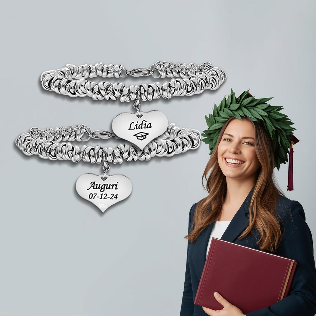 Bracciale Laurea Donna Personalizzato con cuore