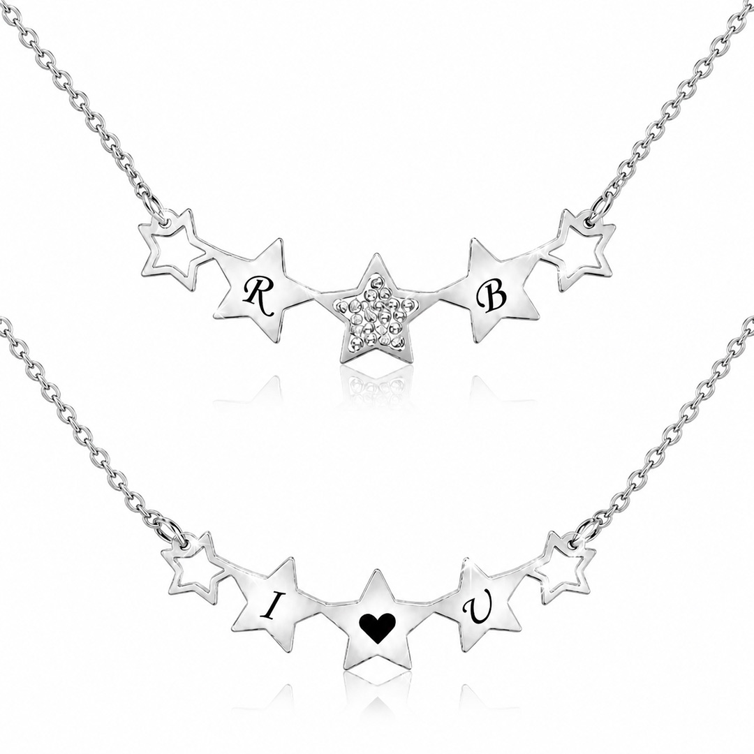 Collana Girocollo Stelle per Donna Personalizzata con Incisione