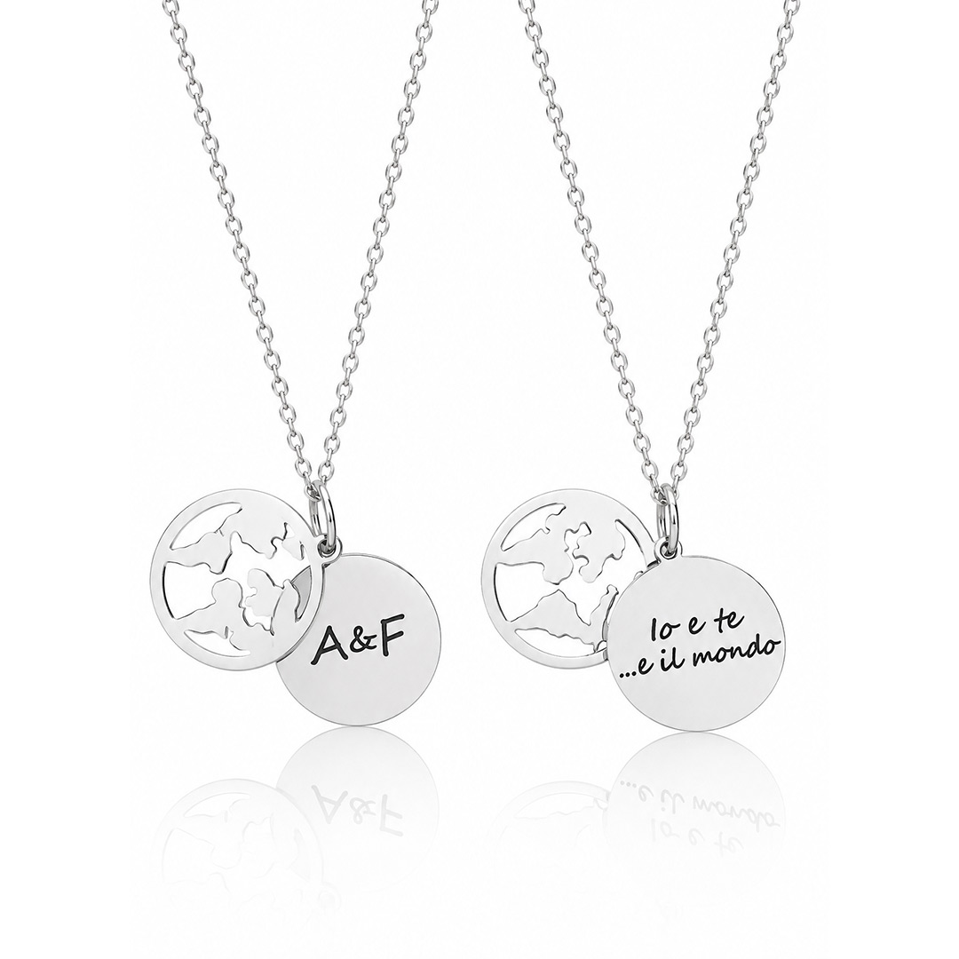 Collana Mondo Personalizzata con Incisione