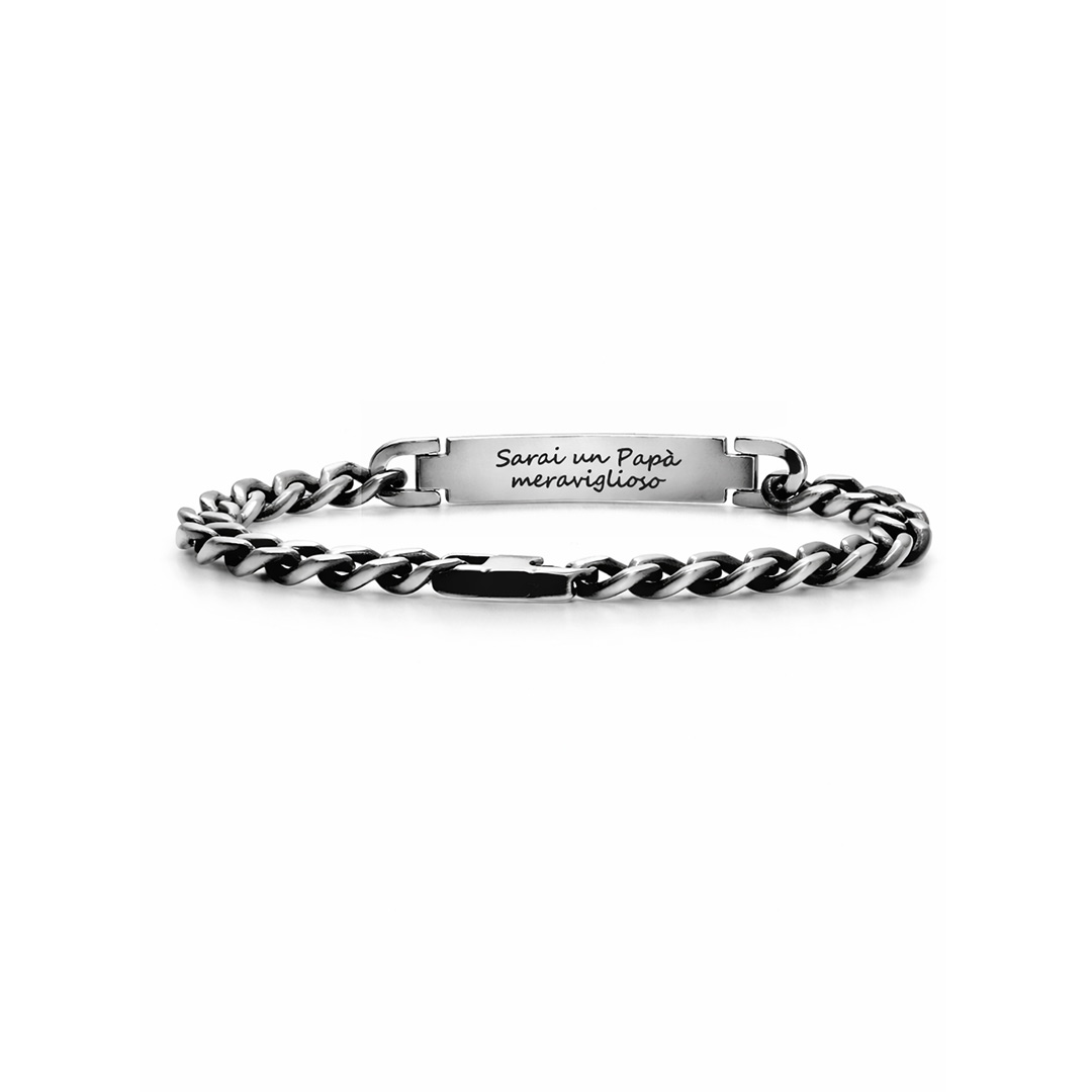 Bracciale Futuro Papà con Dedica Personalizzata Retro