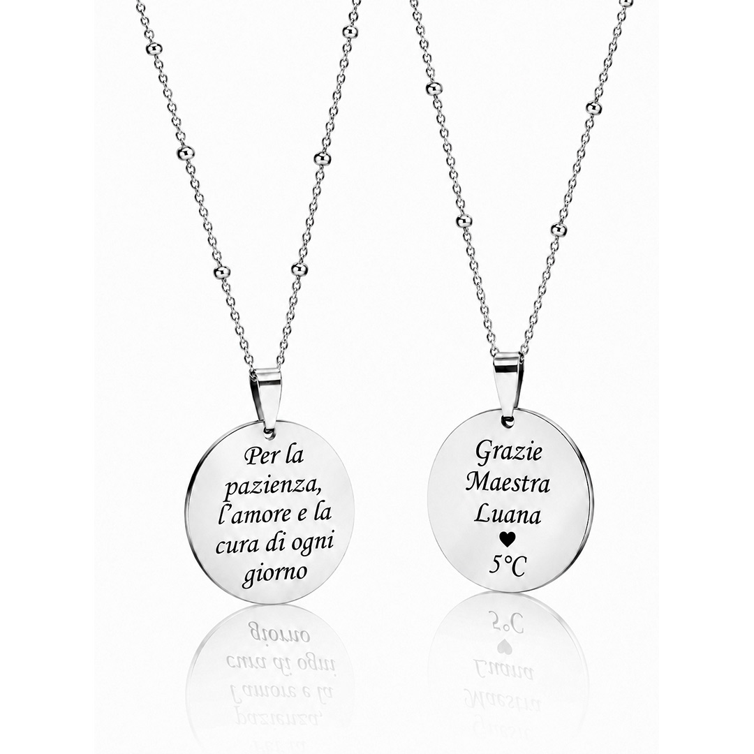 Collana Tonda Lunga per Maestra Personalizzata