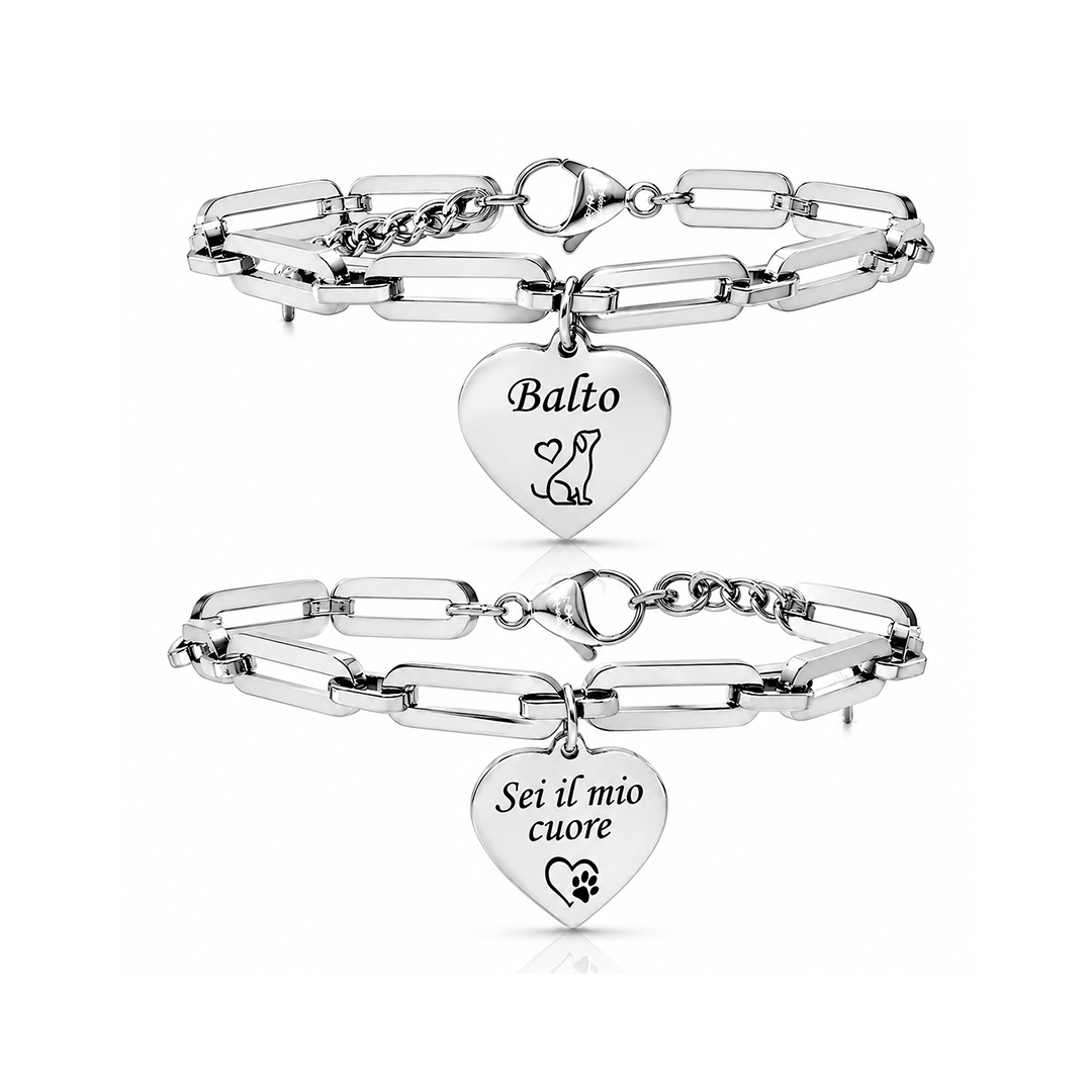 Bracciale per Donna con Cuore Personalizzato