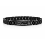 Bracciale per Uomo Jubilee Nero Lucido Personalizzato