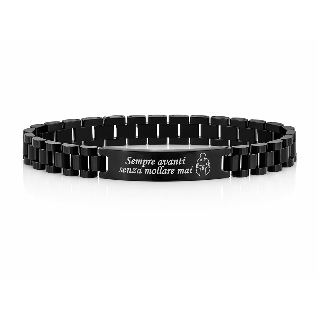Bracciale per Uomo Jubilee Nero Lucido Personalizzato