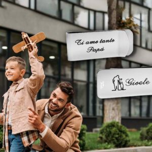 VALDERO® - Gemelli Da Uomo"Single Stripes" In Confezione E Ottone