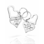 Portachiavi Coppia Lui e Lei Cuore Personalizzati