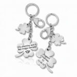 Portachiavi Regalo Laurea Quadrifoglio Personalizzato