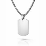 Collana Uomo Piastrina Acciaio Media Incisione Personalizzata