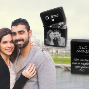 Accendino Regalo Uomo Personalizzato con Foto e Dedica