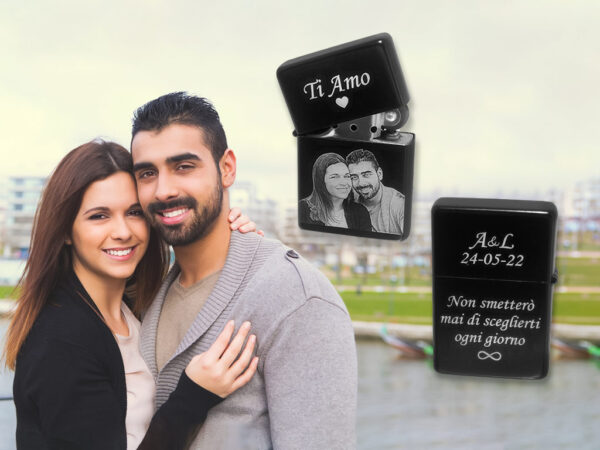 Accendino Regalo Uomo Personalizzato con Foto e Dedica