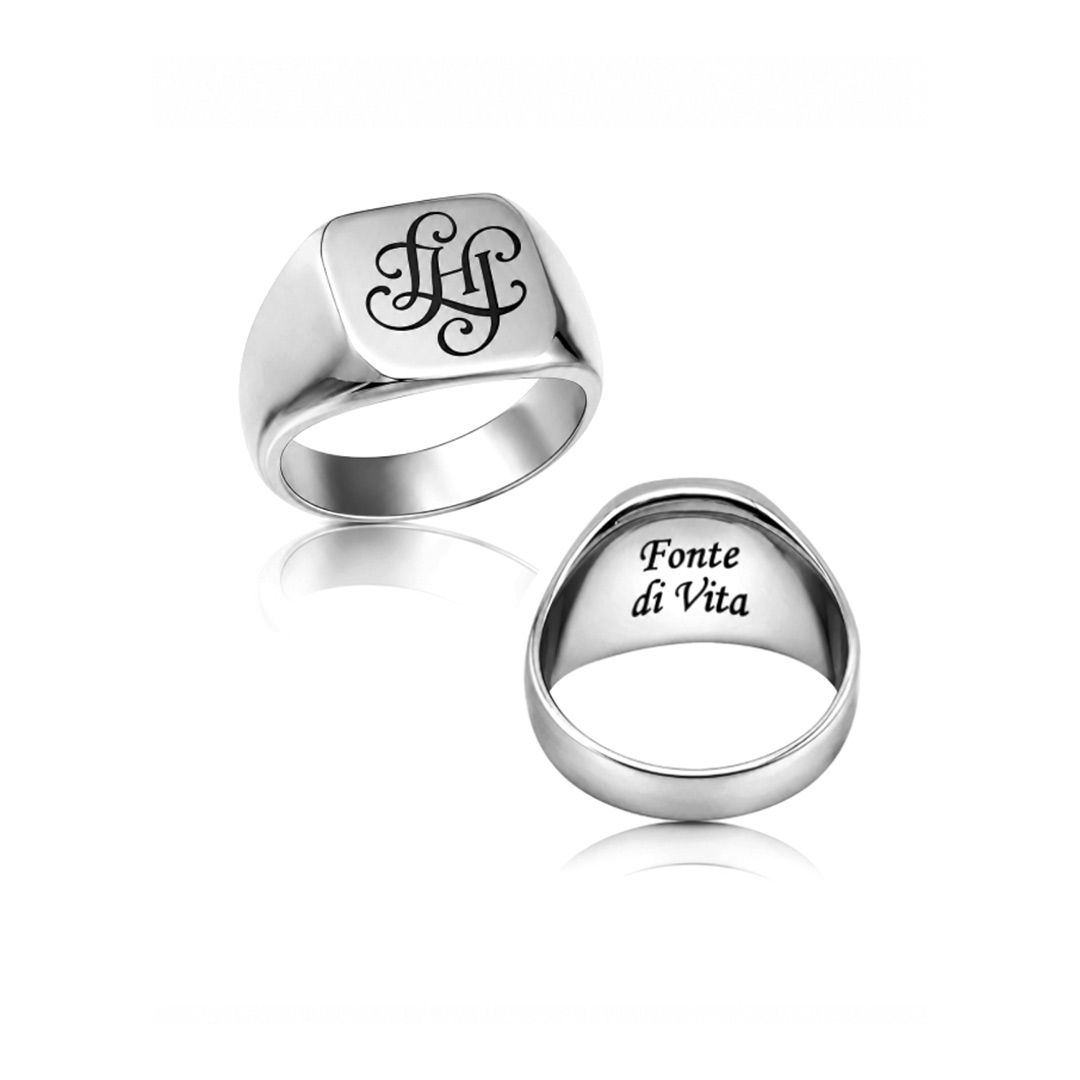 Anello Chevalier Donna Argentato Personalizzato