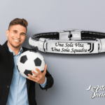 Bracciale Tifoso Bianco Nero con Incisione Personalizzata