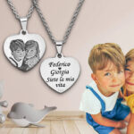 Collana Cuore con Foto Incisa per Donna Dedica Personalizzata