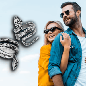 Anello Serpente Personalizzato con Incisione 1 Frase Interna