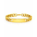Bracciale Grumetta Dorato Ampio con Incisione Personalizzata